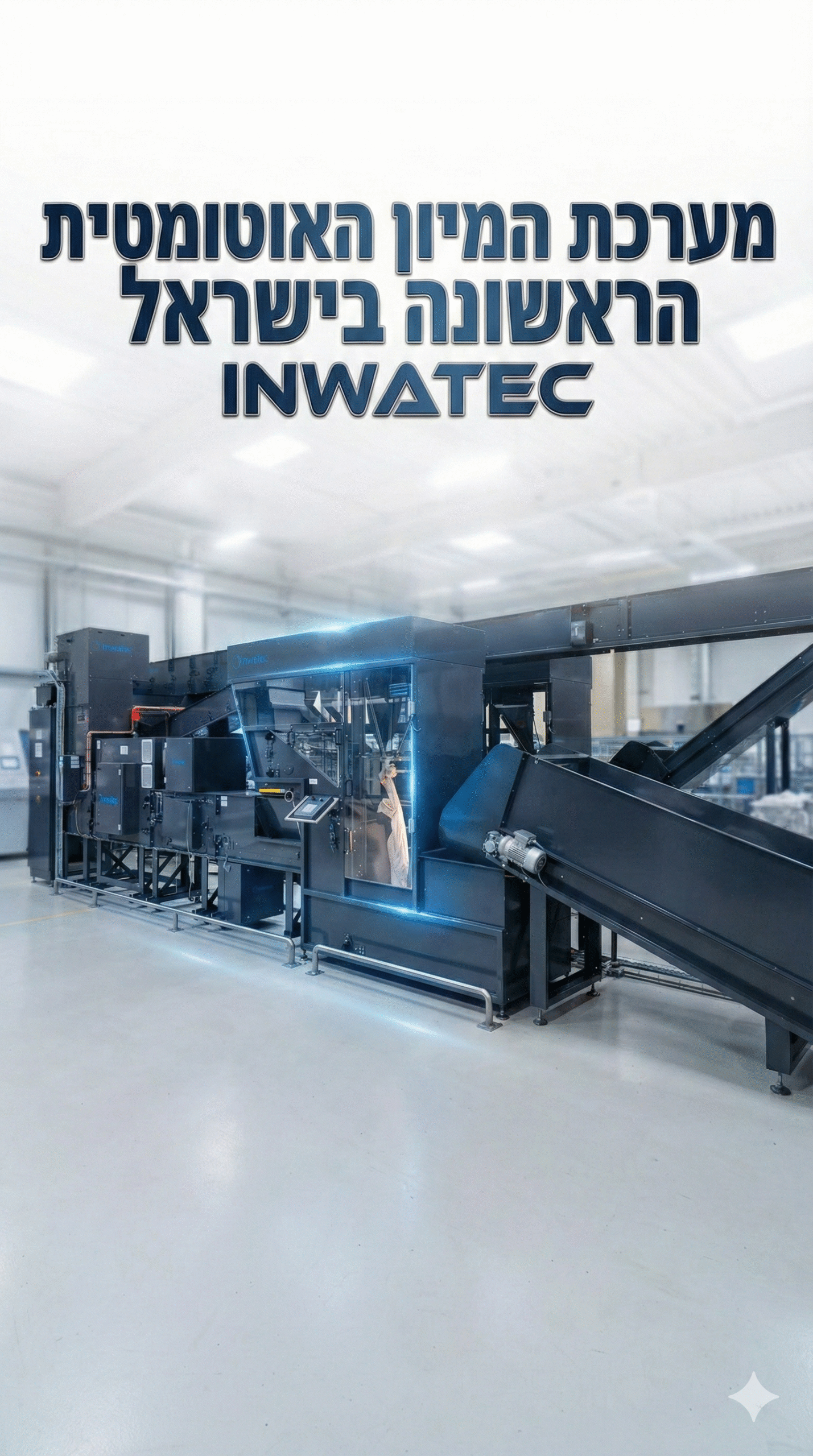 מערכת INWATEC למיון אוטומטי של כביסה תעשייתית לפי סוג ולפי צבע